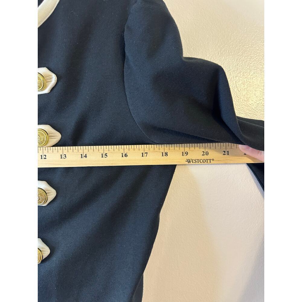 Vintage Y2K Sunny Leigh Women's Military Preppy Navy Gold Jacket Size Small - Picture 7 of 8